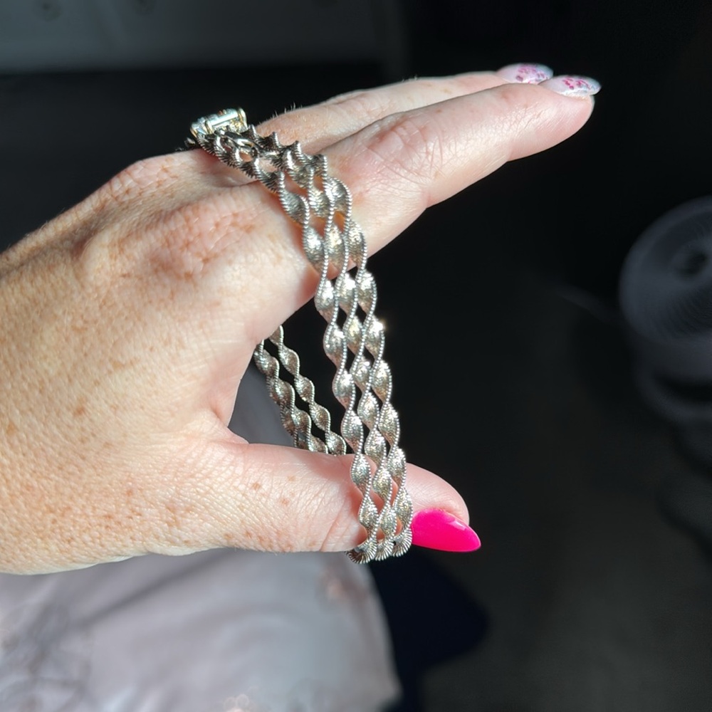 Vintage Sterling silver twisted necklace (tagged Tiffany & Co for exposure only)